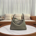 HERMÈS LINDY 30 SAGE GREEN WITH PALLADIUM HARDWARE (STAMP X)