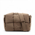 Bottega Veneta Maxi Intrecciato Padded Cassette Nylon Shoulder Bag Khaki