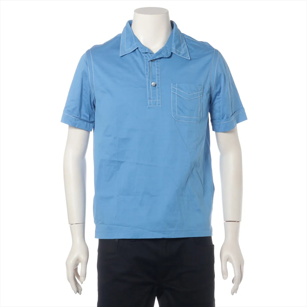 Prada Cotton Polo Shirt Blue
