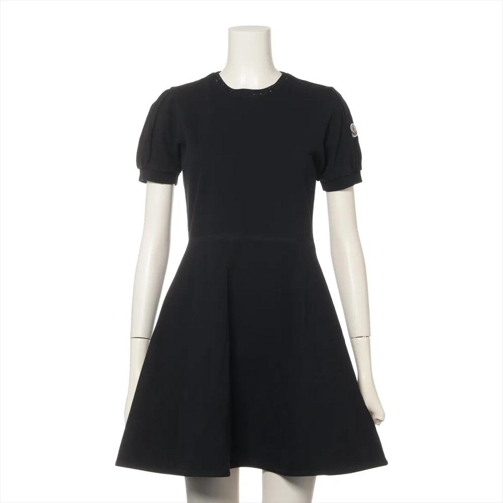Moncler Vestito Cotton Dress Black