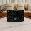 CHANEL Jumbo CF Green Patent Leather with Silver Hardware