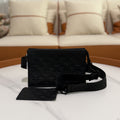 Louis Vuitton Gaston Wearable Wallet Embossed Leather Crossbody Bag