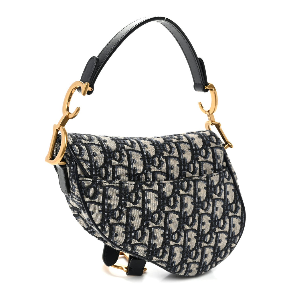 Oblique Mini Saddle Bag Blue