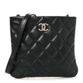 Calfskin Quilted Crossbody Bag Black