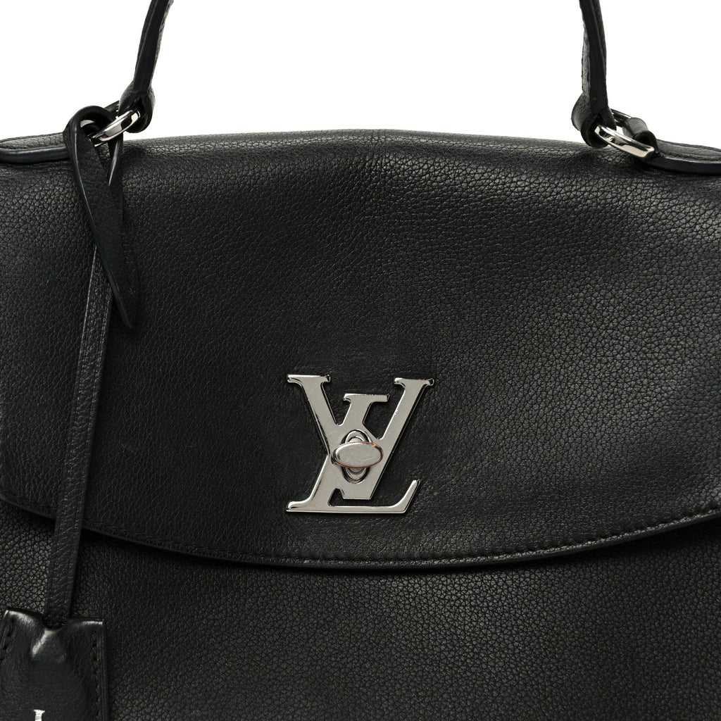 Soft Calfskin My Lockme Top Handle Black