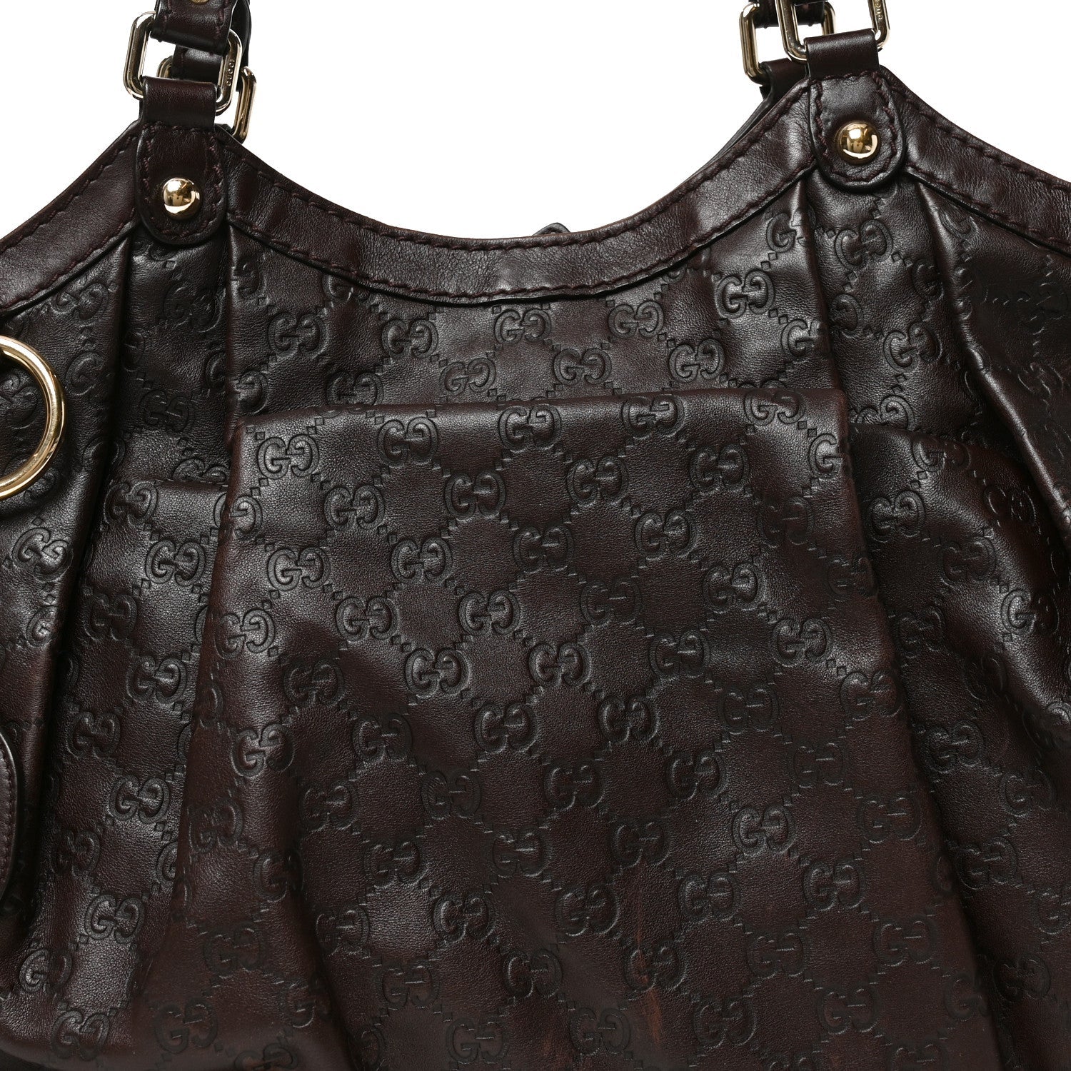 Guccissima Large Sukey Tote Dark Brown