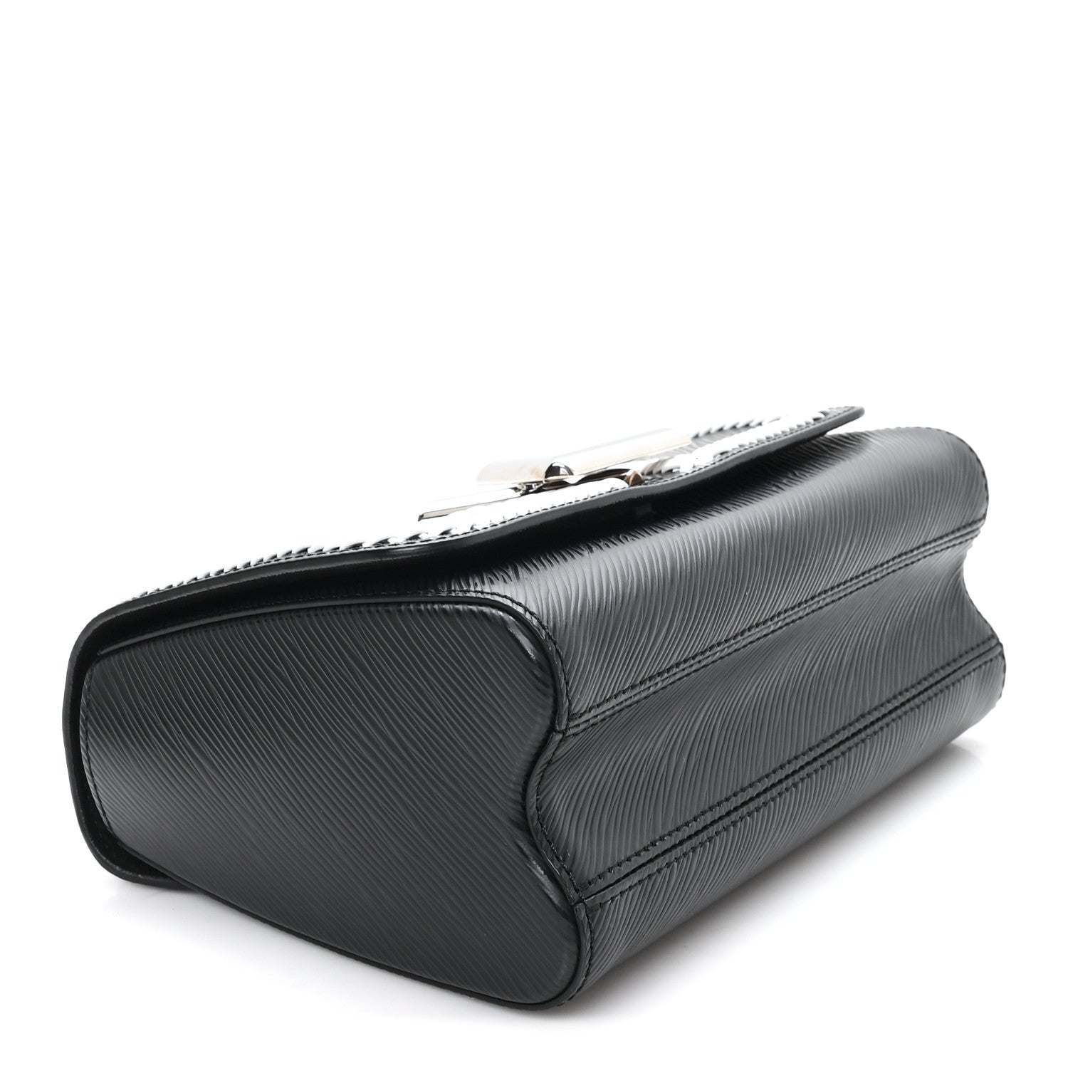 Epi Whipstitch Heart Twist Shoulder Bag MM Black