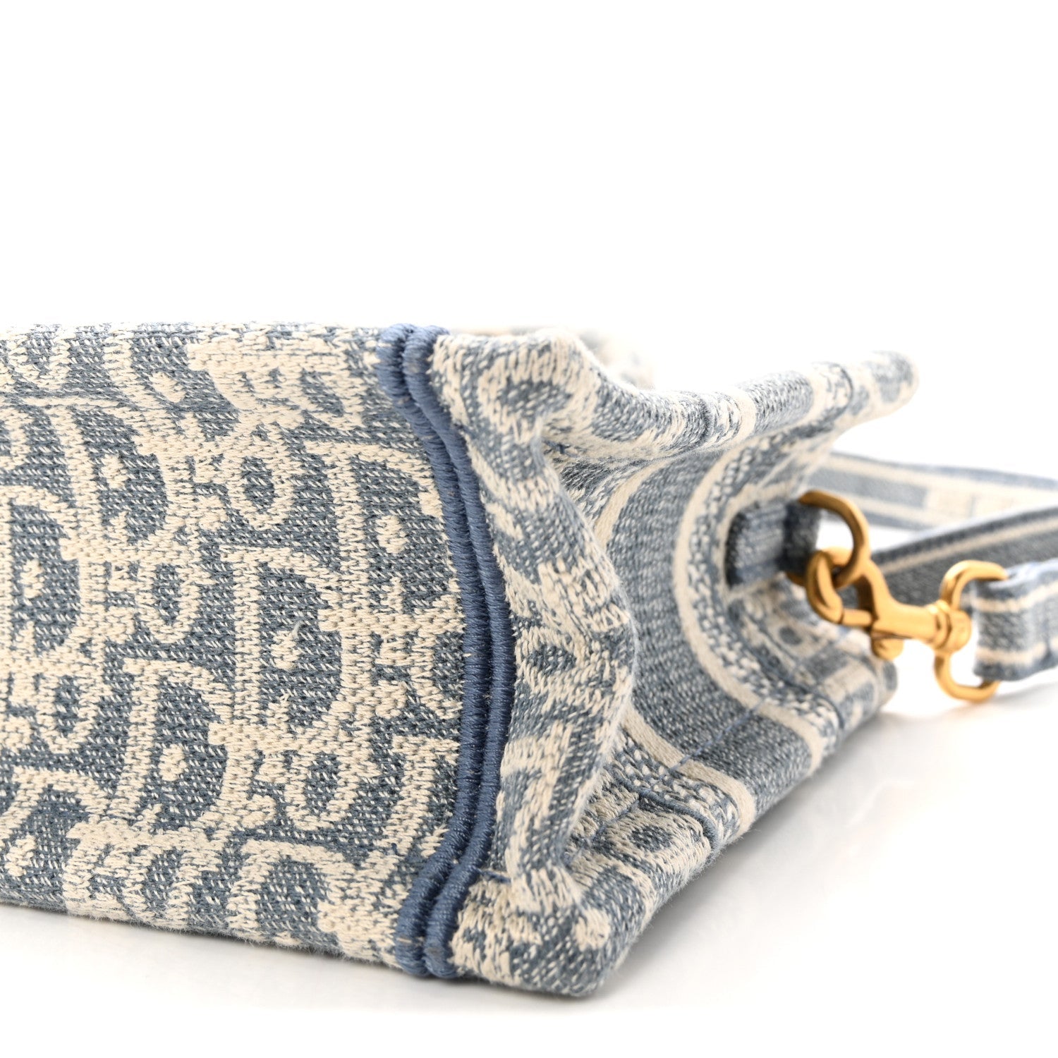 Oblique Mini Book Tote With Strap Light Blue Multicolor
