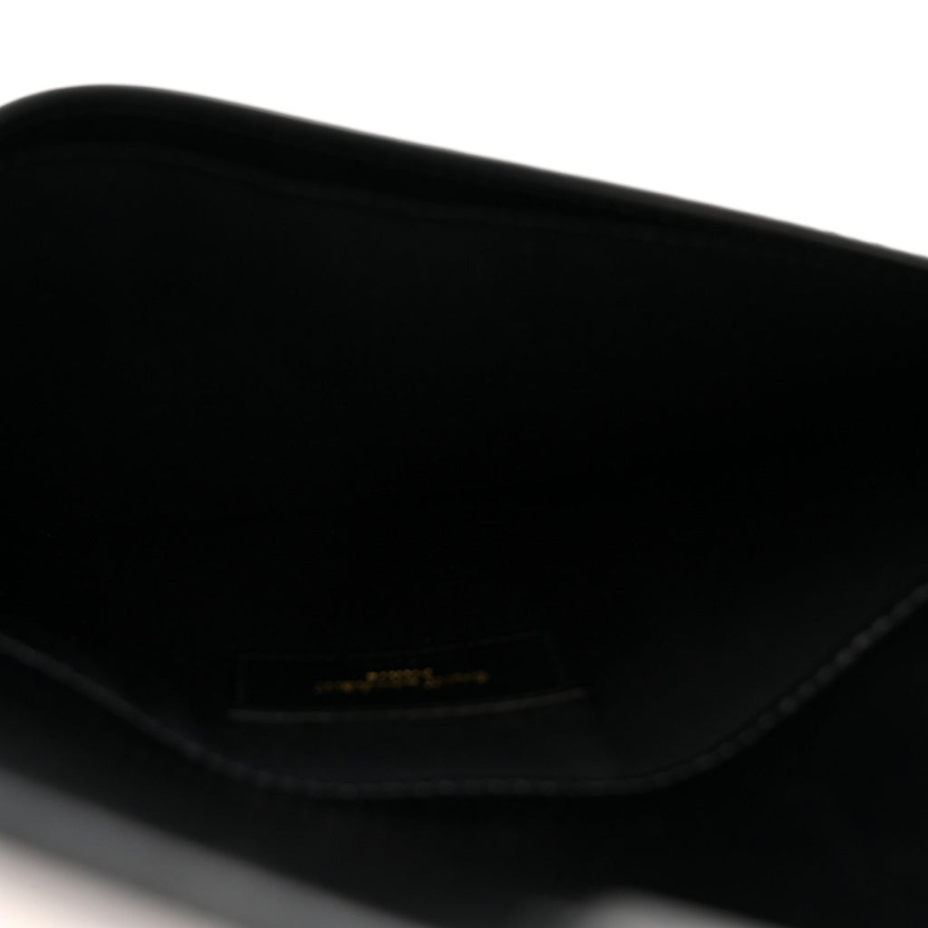 Smooth Shiny Calfskin Monogram Uptown Pouch Black