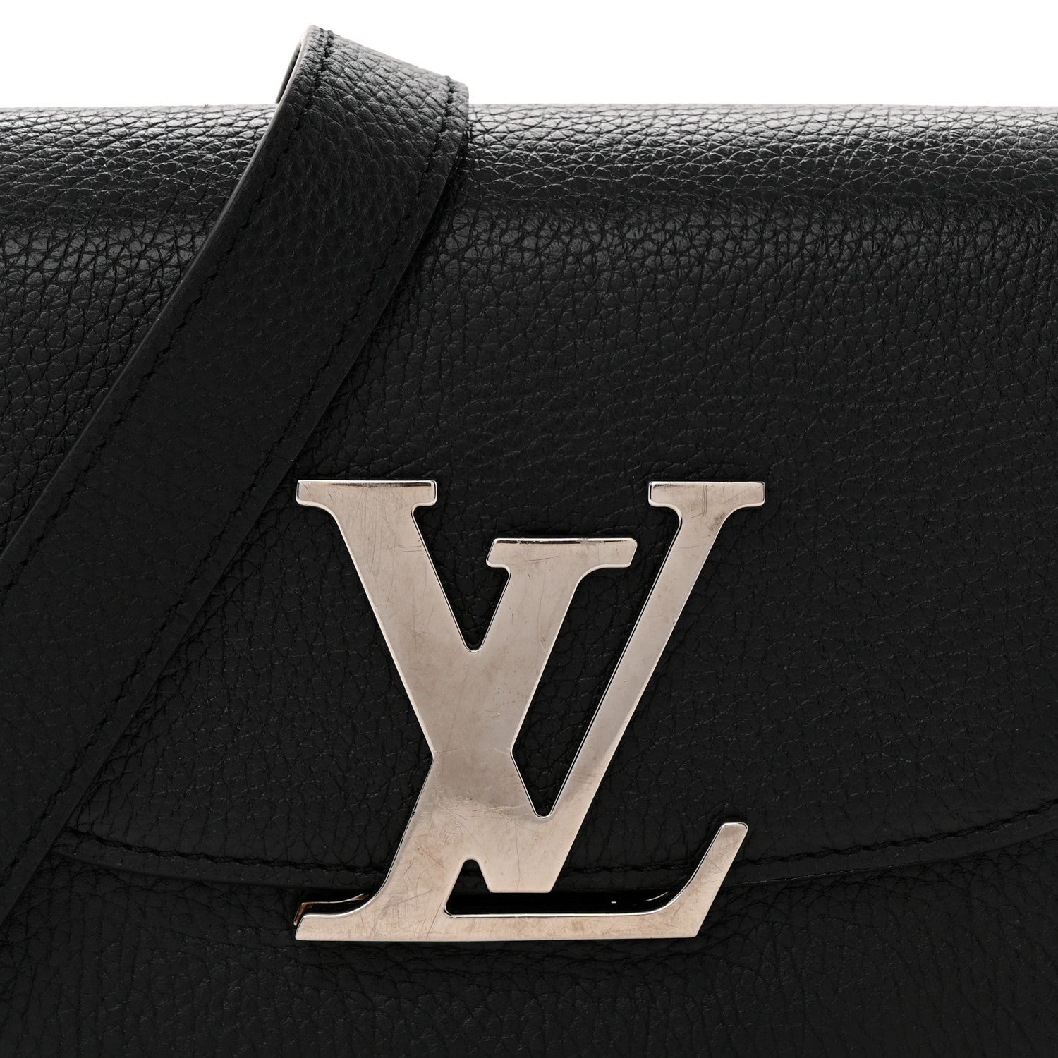 Grained Calfskin Vivienne LV Black