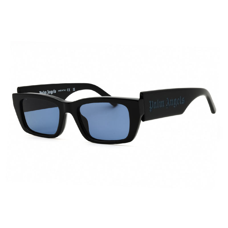 Palm Angels Sunglasses Rectangle Full Rim, Black Frame and Dark Grey Lens PERI002PALM1007