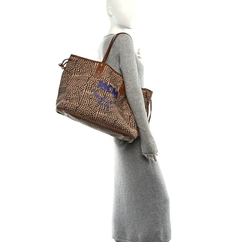 Visetos Large Liz Reversible Shopper Tote Cognac