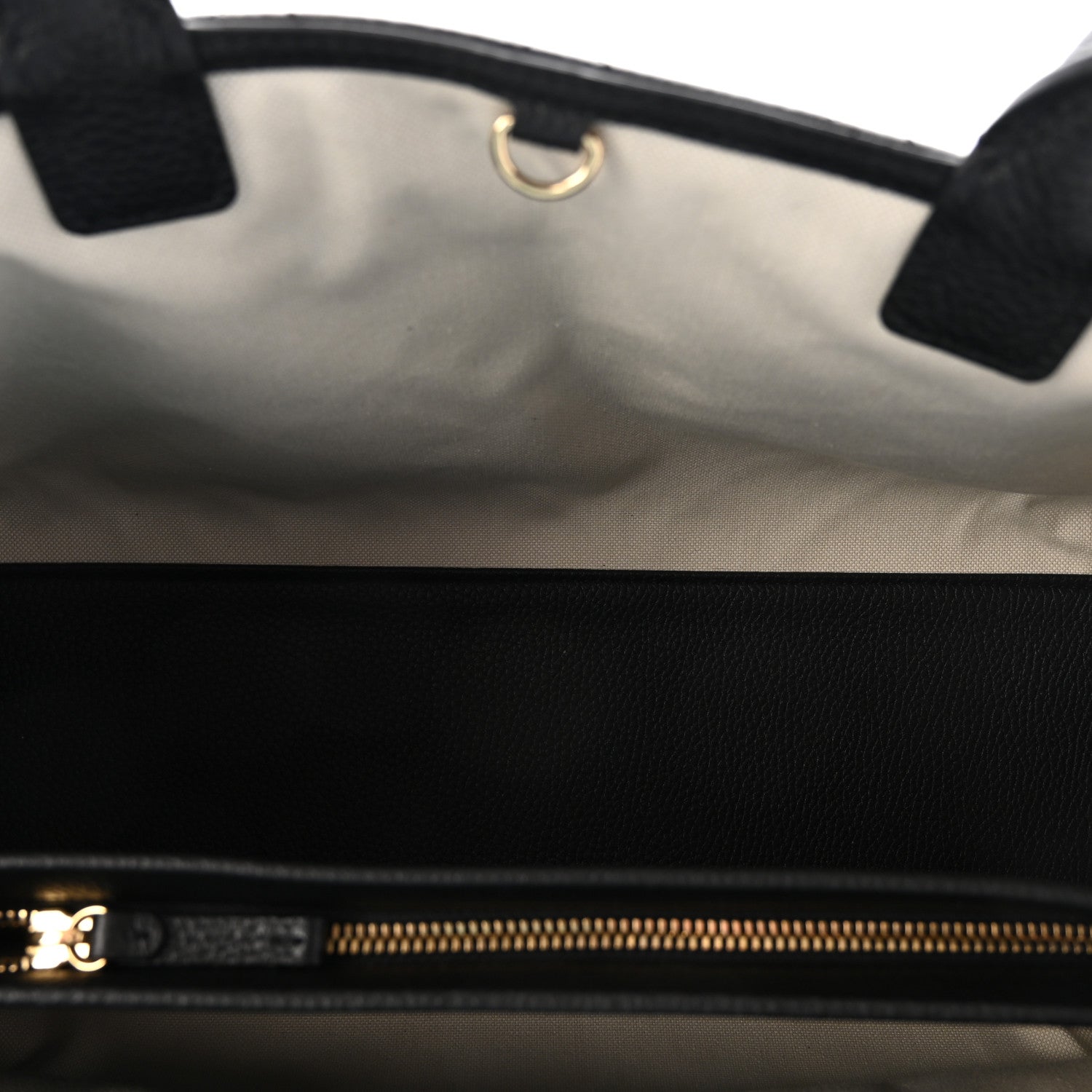 Grained Calfskin Stitched Urban Essentials Large Shopping Bag Black