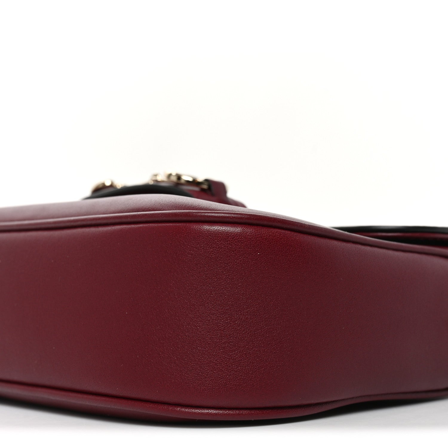 Arabella Calfskin Horsebit 1955 Soft Small Shoulder Bag Rosso Ancora