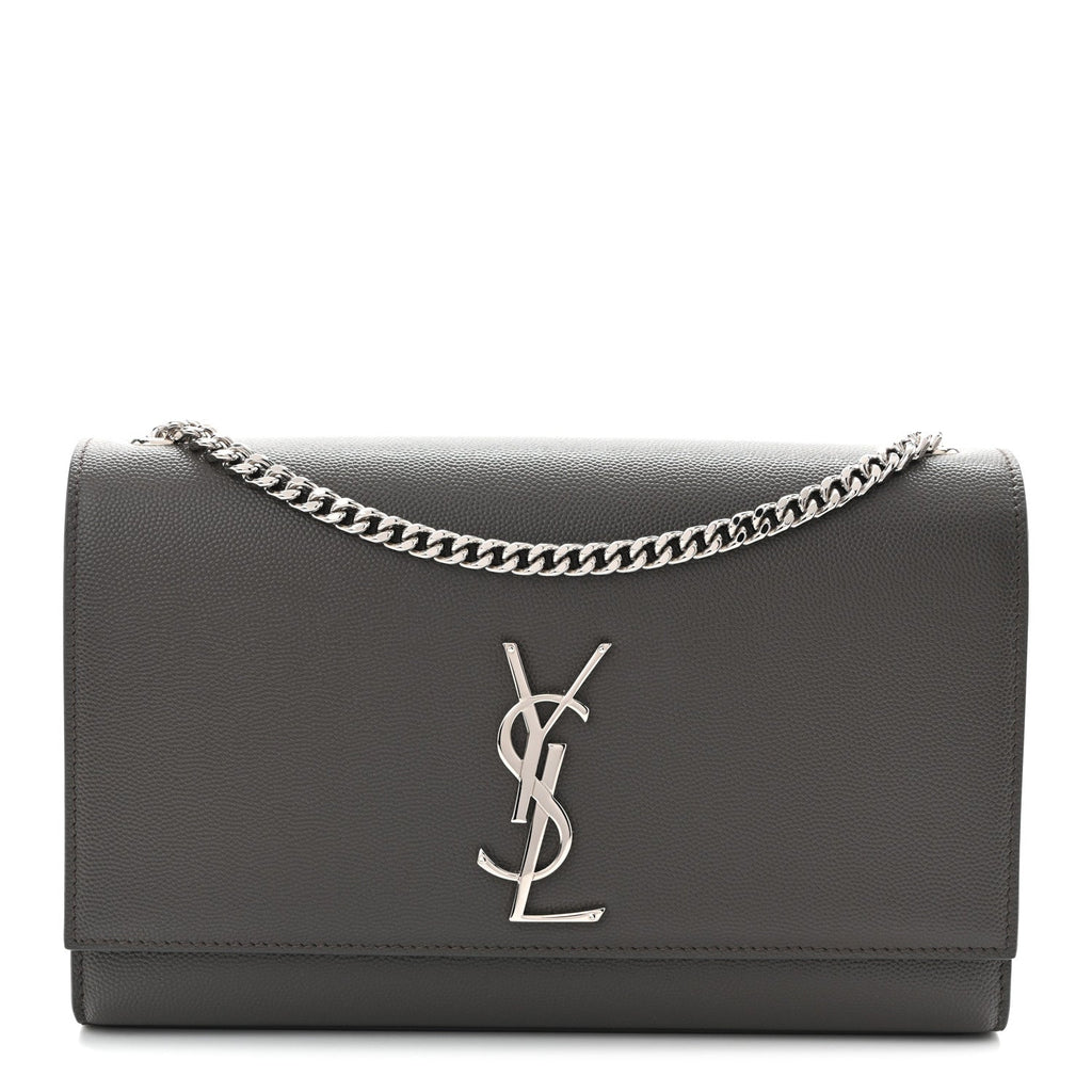 Grain De Poudre Medium Classic Monogram Kate Satchel Earth