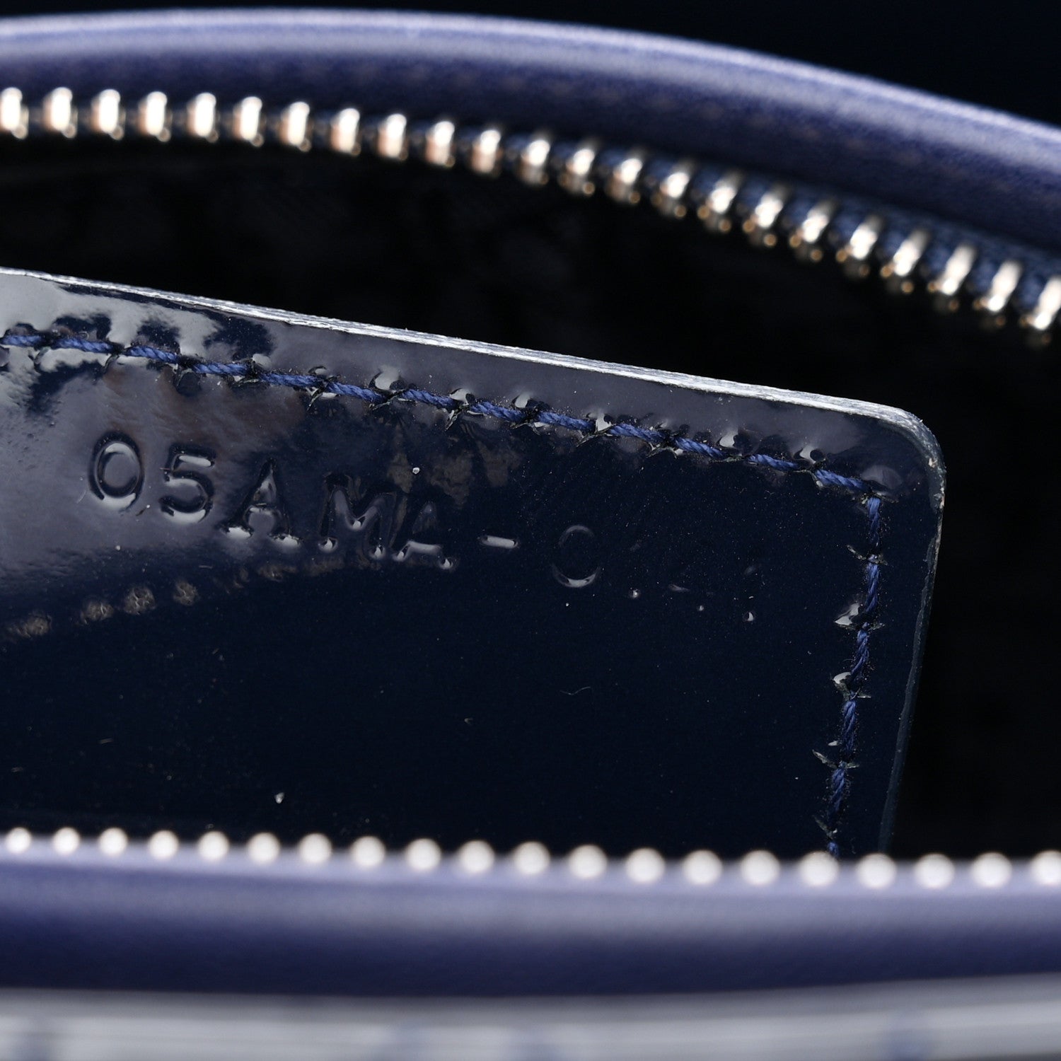 Patent Cannage Large Lady Dior Navy Blue