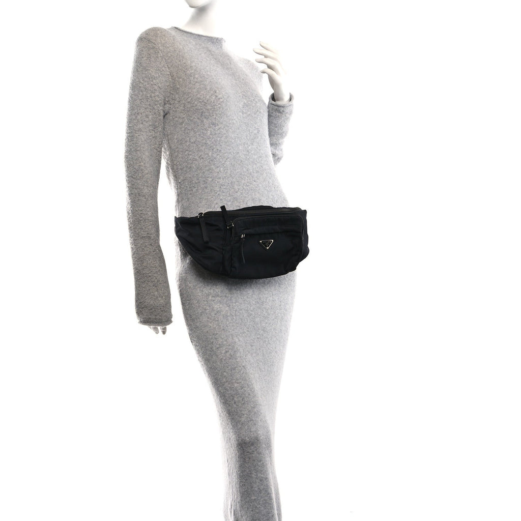 Tessuto Nylon Montagna Belt Bag Black