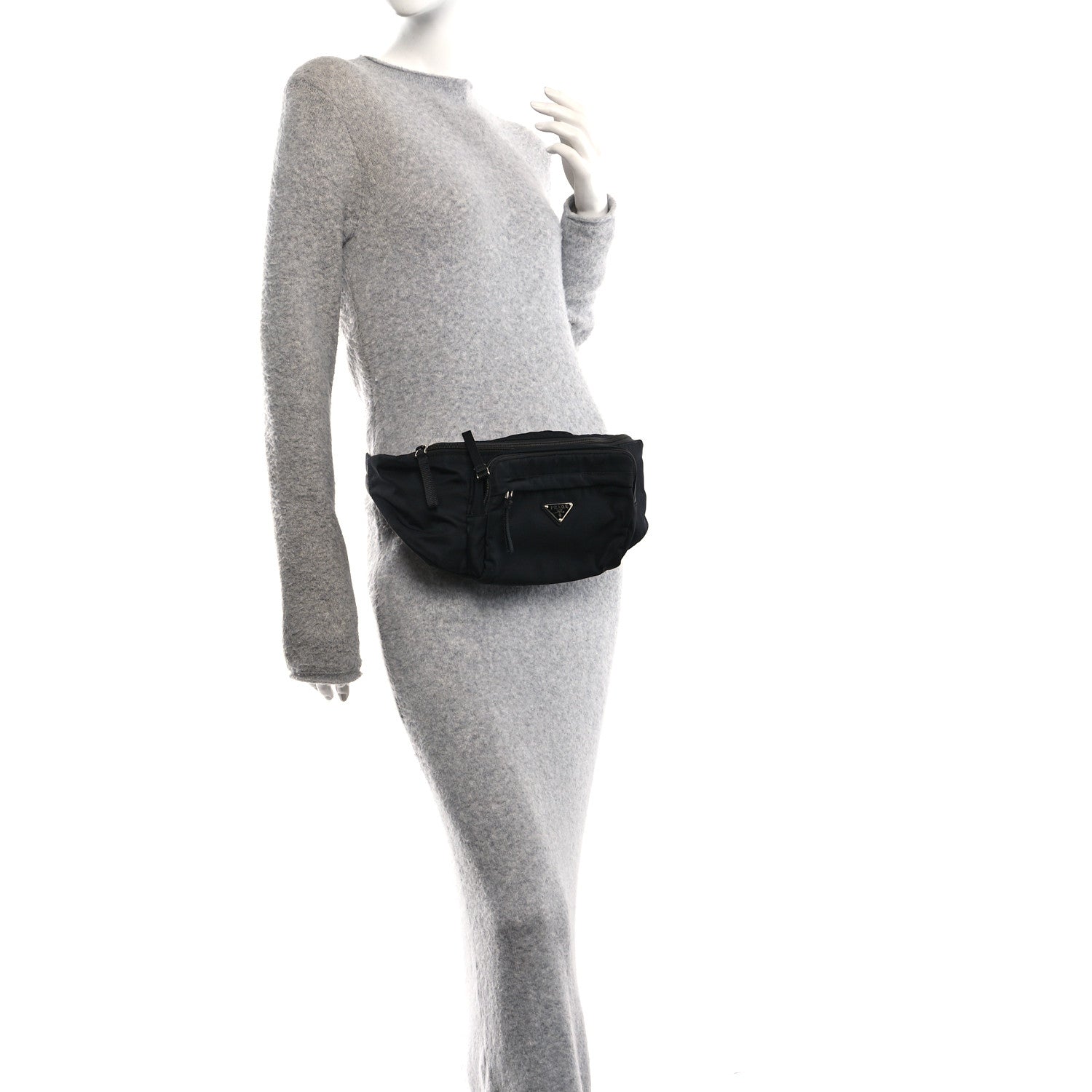 Tessuto Nylon Montagna Belt Bag Black