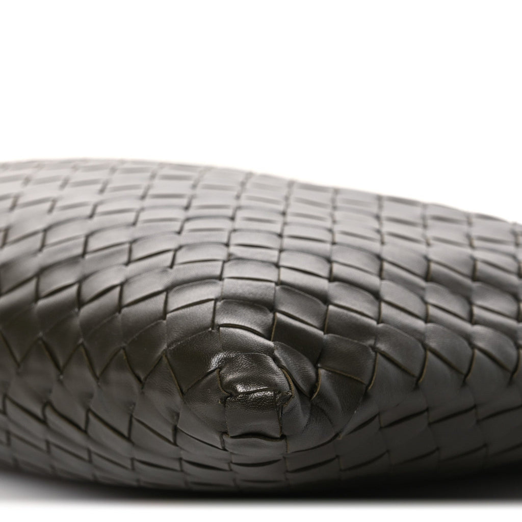 Calfskin Intrecciato Small Hop Kaki