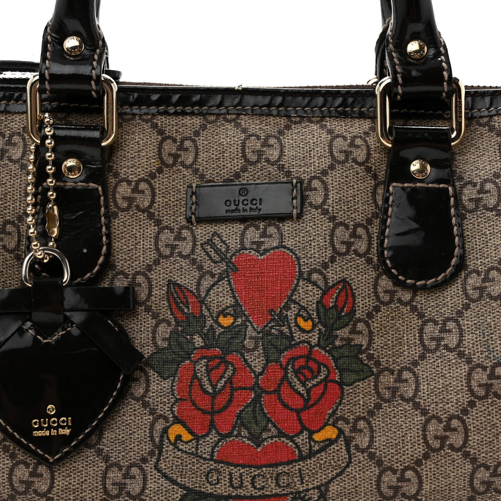 GG Plus Monogram Tattoo Heart Small Joy Boston Dark Brown