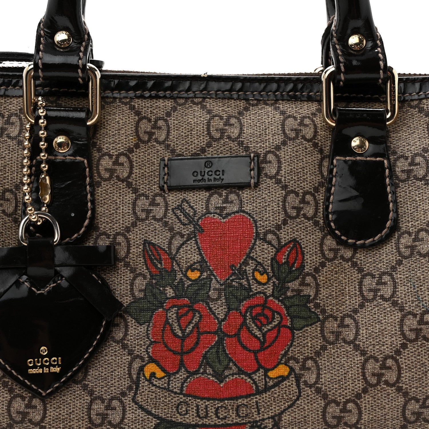 GG Plus Monogram Tattoo Heart Small Joy Boston Dark Brown