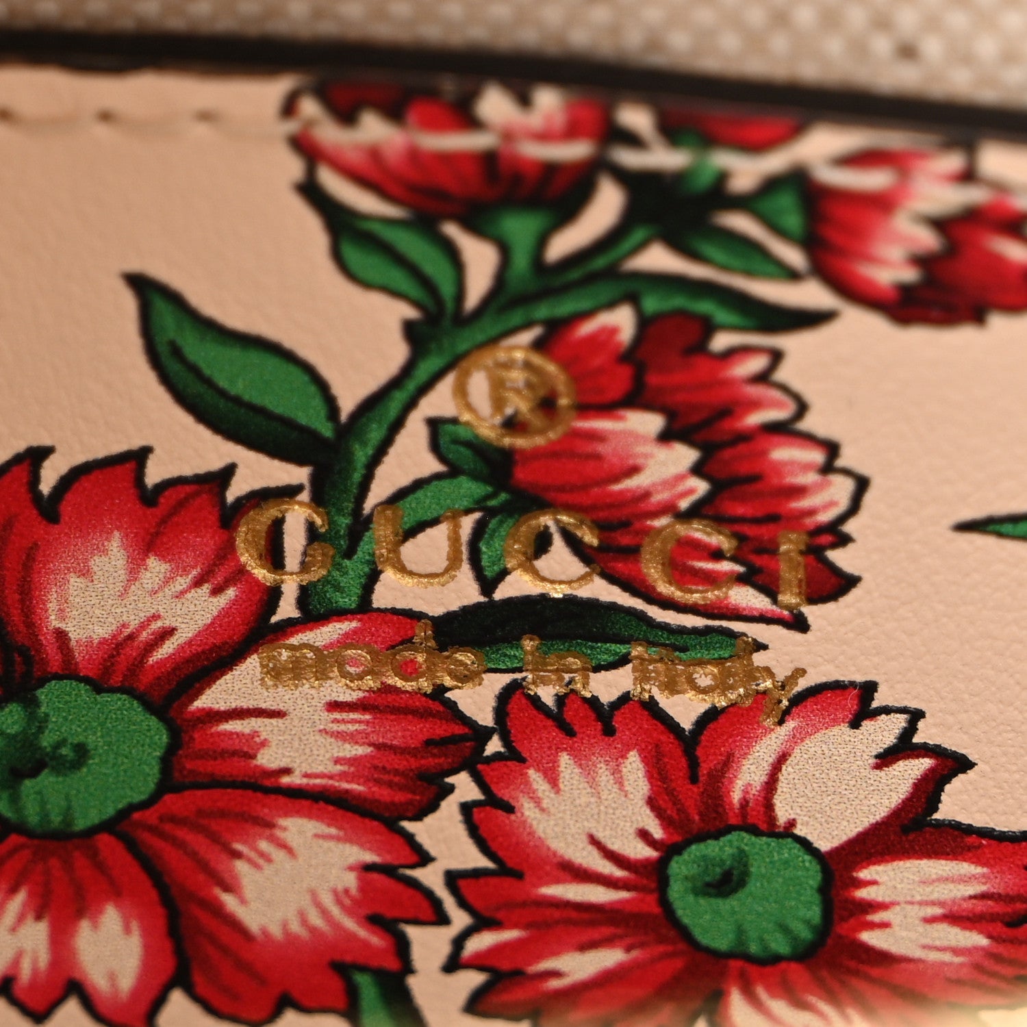Calfskin Brit Roses Print Matelasse Diagonal Mini Interlocking G Heart Shoulder Bag Multicolor