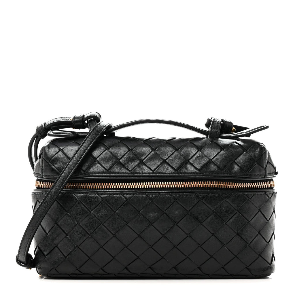 Calfskin Intrecciato Bang Bang Vanity Case Black