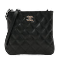 Lambskin Quilted Crossbody Bag Black