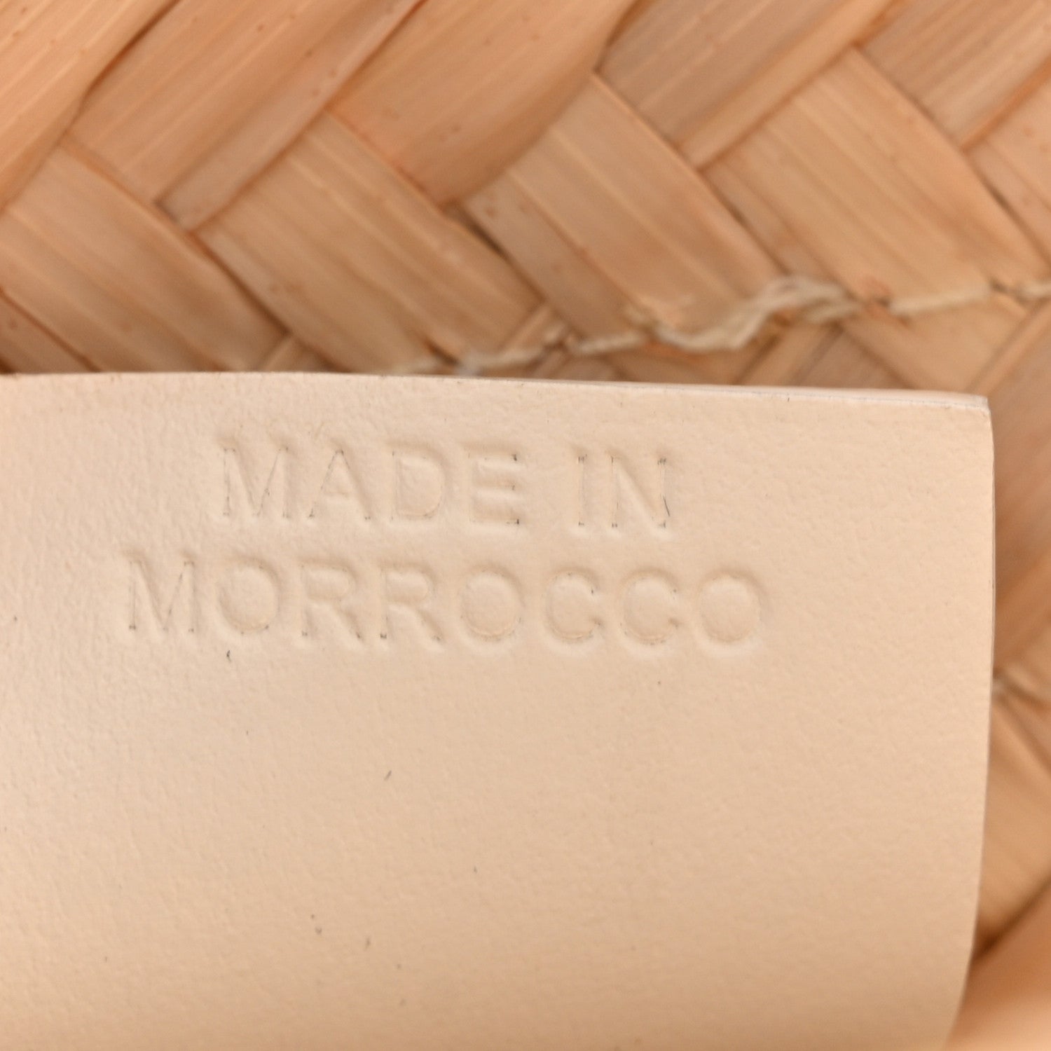 Raffia Woven Calfskin Voyou Basket Bag White