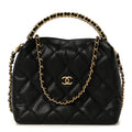 Caviar Quilted Chanel Way Clutch With Chain Black