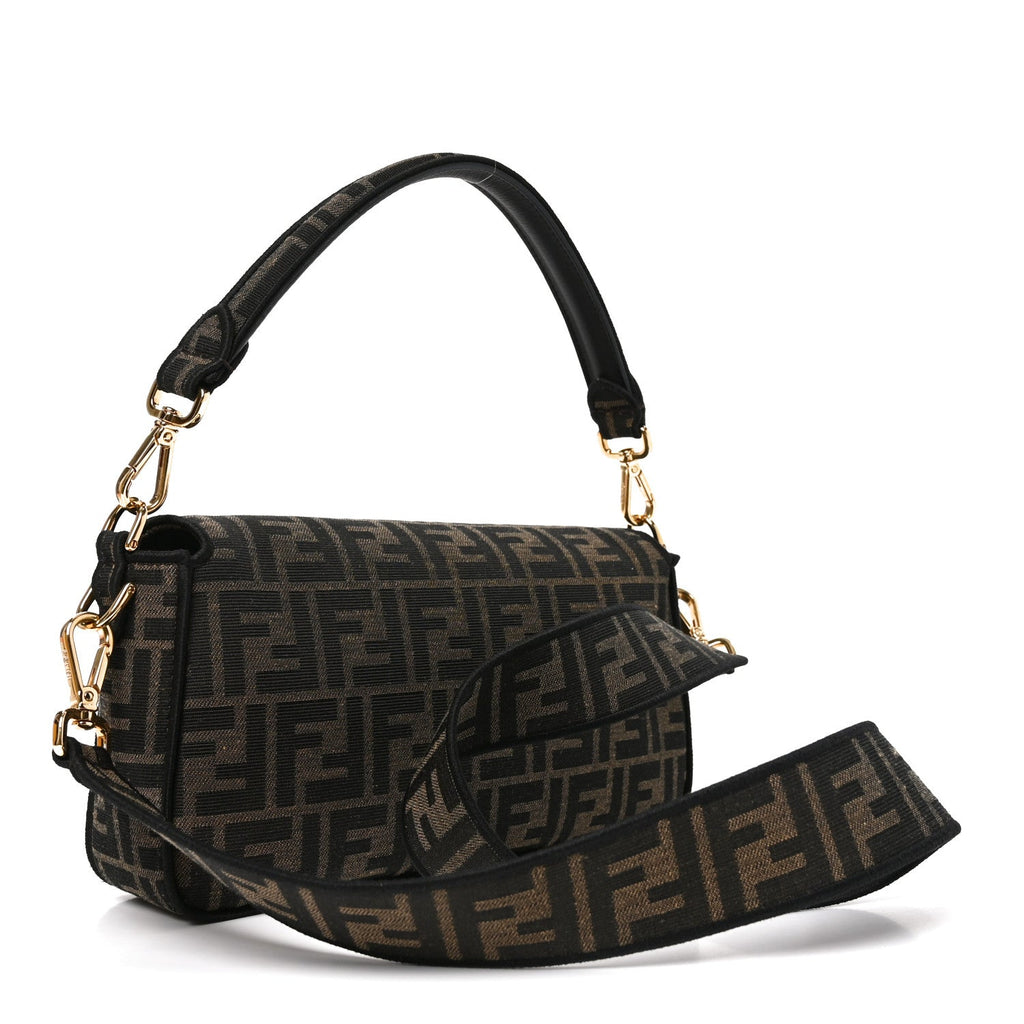 Fabric Jacquard FF 1974 Medium Baguette Tobacco Moro Black