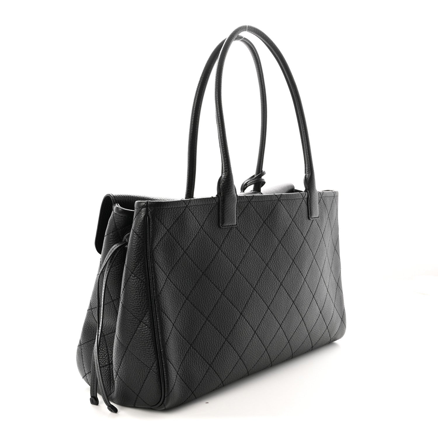 Grained Calfskin Urban Essentials Large Shopping Bag Black Black
