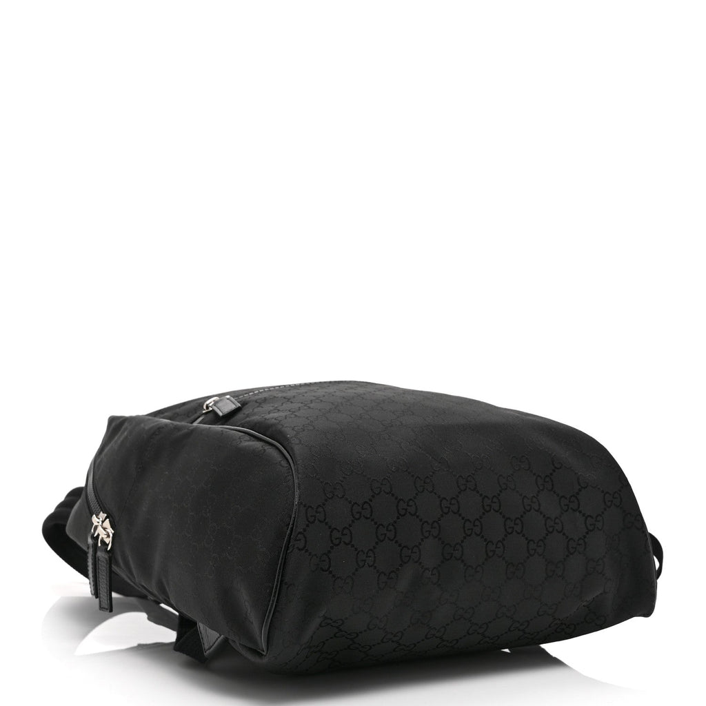 Nylon Monogram Slim Backpack Black