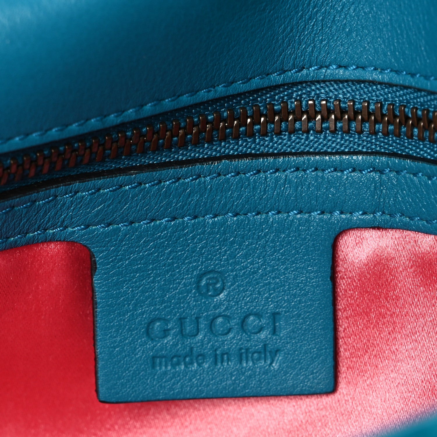 Velvet Matelasse Small GG Marmont Shoulder Bag Pavone Cyan
