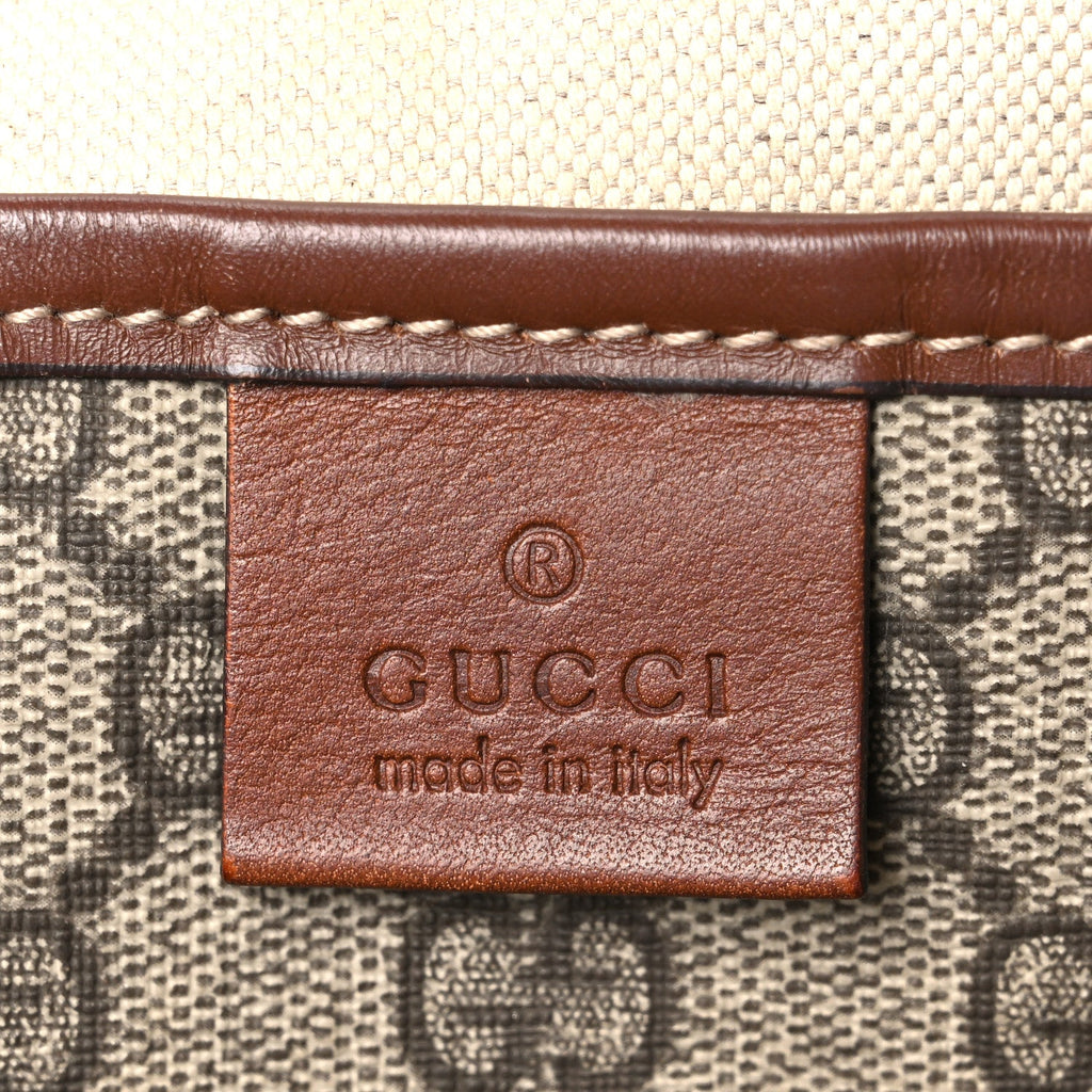 GG Plus Monogram Small Signature Web Loop Vertical Tote Light Brown