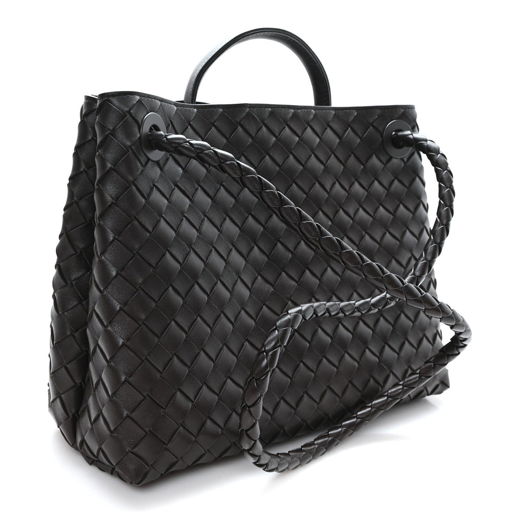 Nappa Intrecciato Medium Andiamo Shoulder Bag Fondant