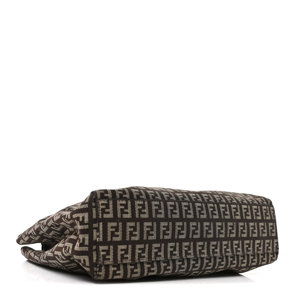 Zucchino Vitello Small Tote Testa di Moro Beige