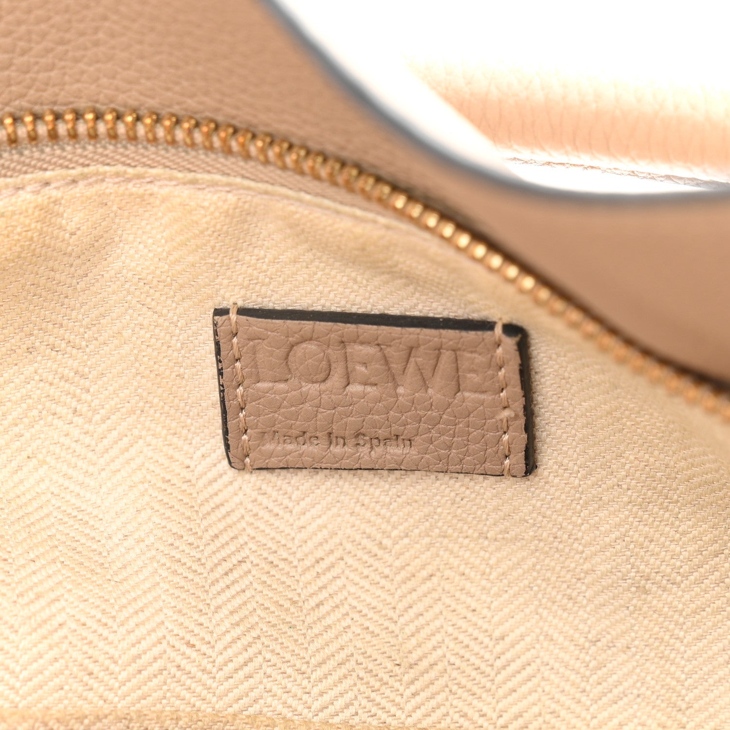 Grained Calfskin Small Puzzle Bag Sand