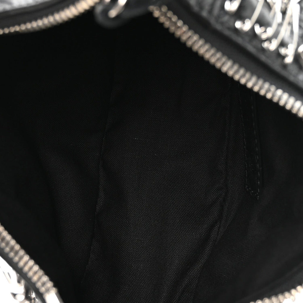 Agneau Arena Safety Pin Le Cagole Shoulder Bag XS Black