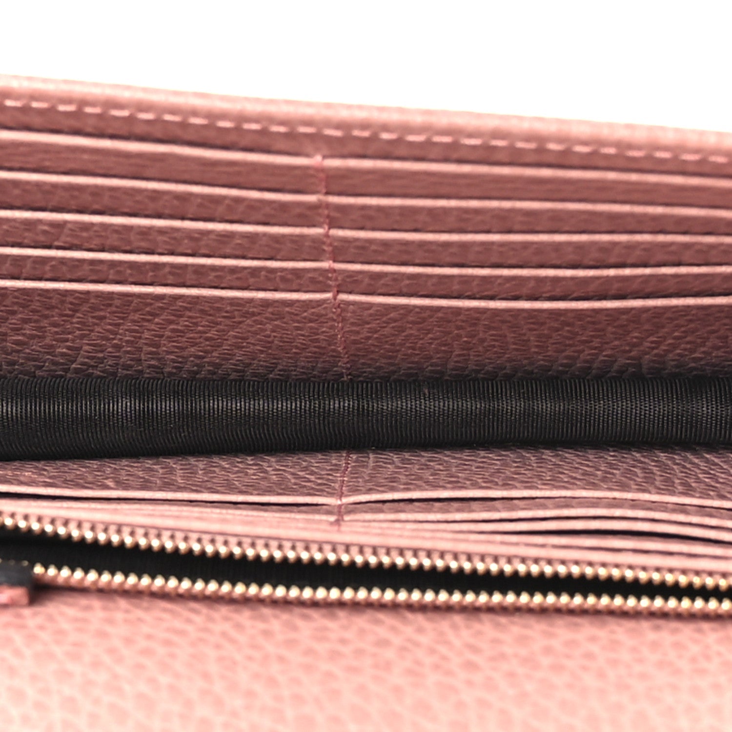 Dollar Calfskin Interlocking G Chain Wallet Soft Pink