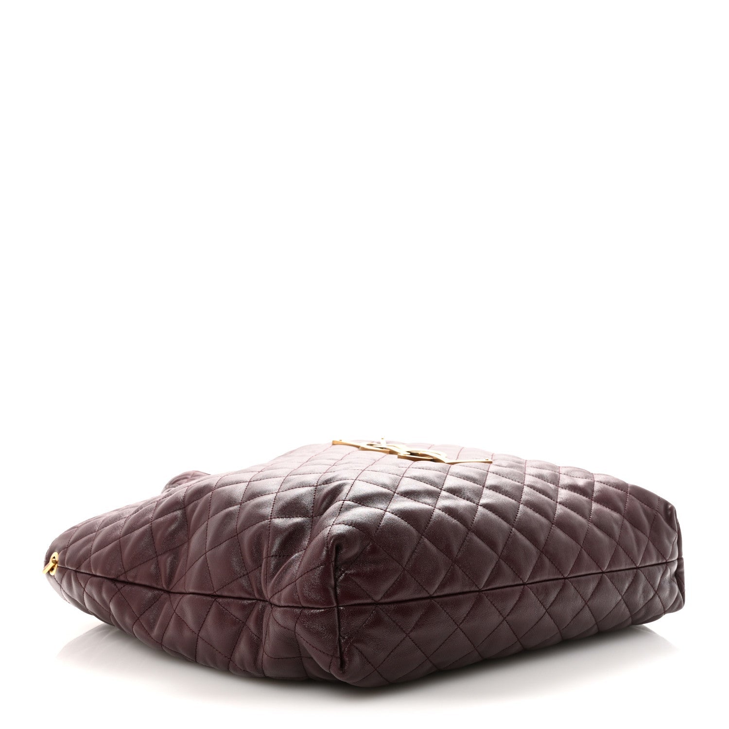 Lambskin Quilted Maxi Icare Shopping Tote  Rouge Cabernet