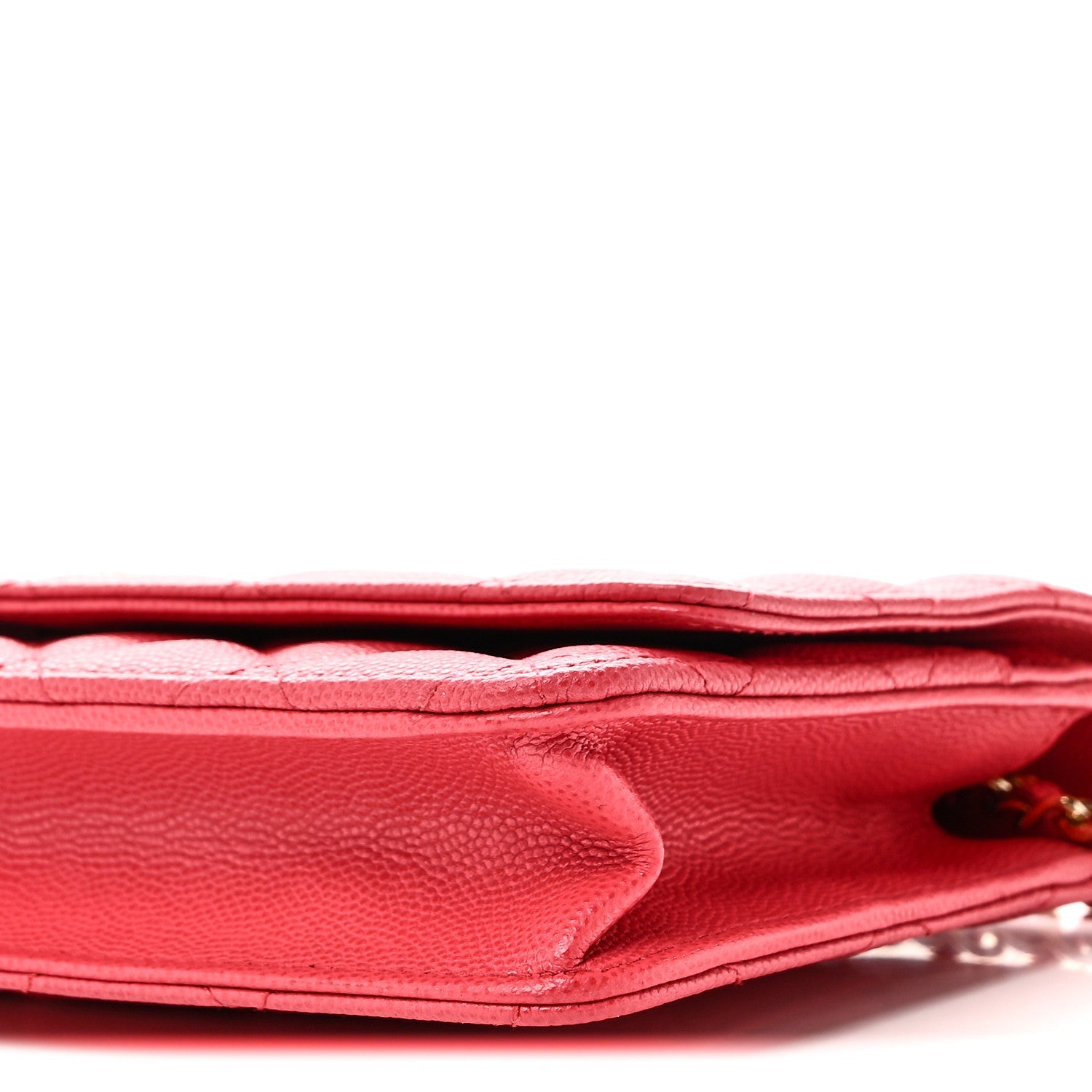Caviar Quilted Wallet on Chain WOC Pink
