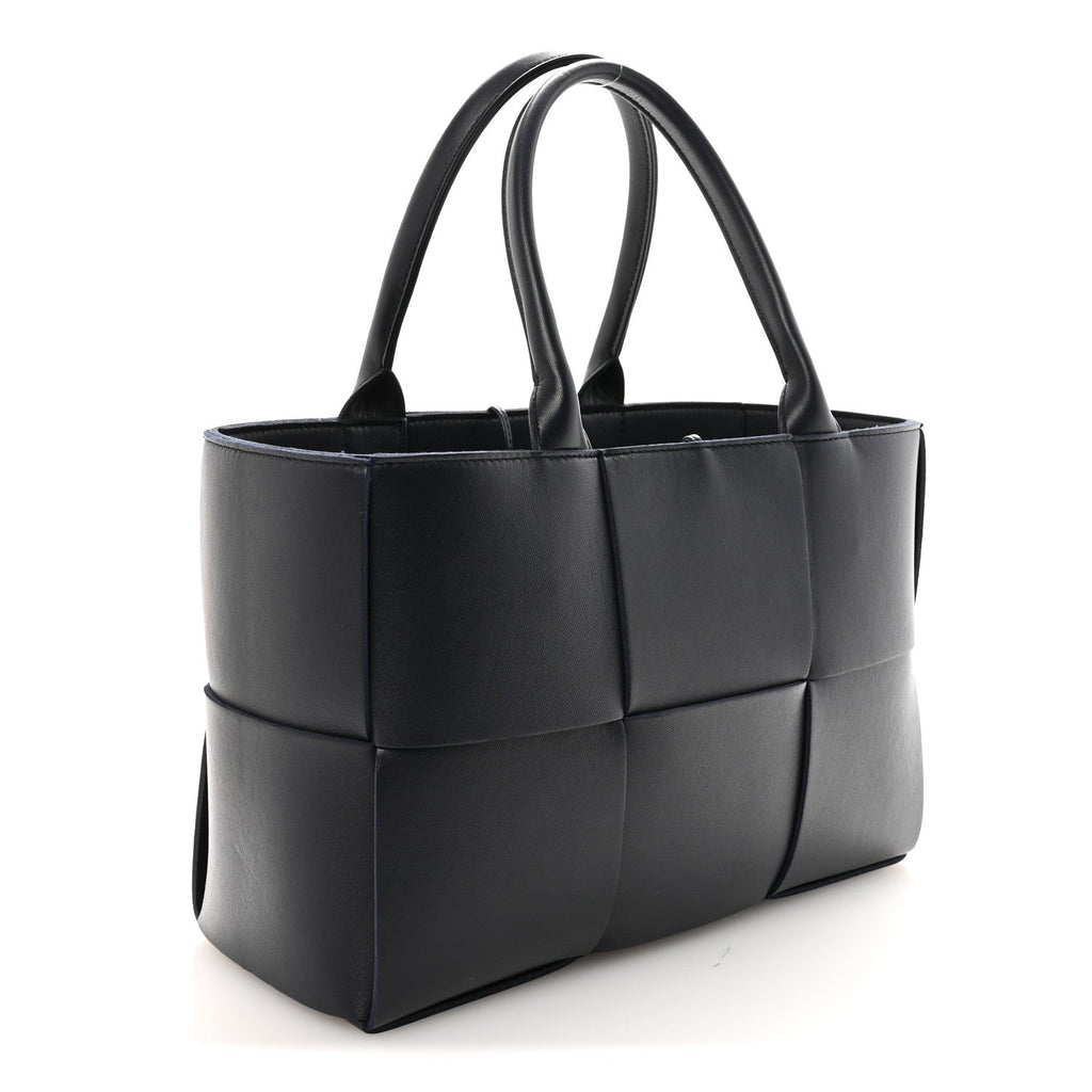 Nappa Maxi Intrecciato Small Arco Tote Navy