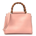 Nappa Bamboo Small Nymphaea Top Handle Bag Perfect Pink