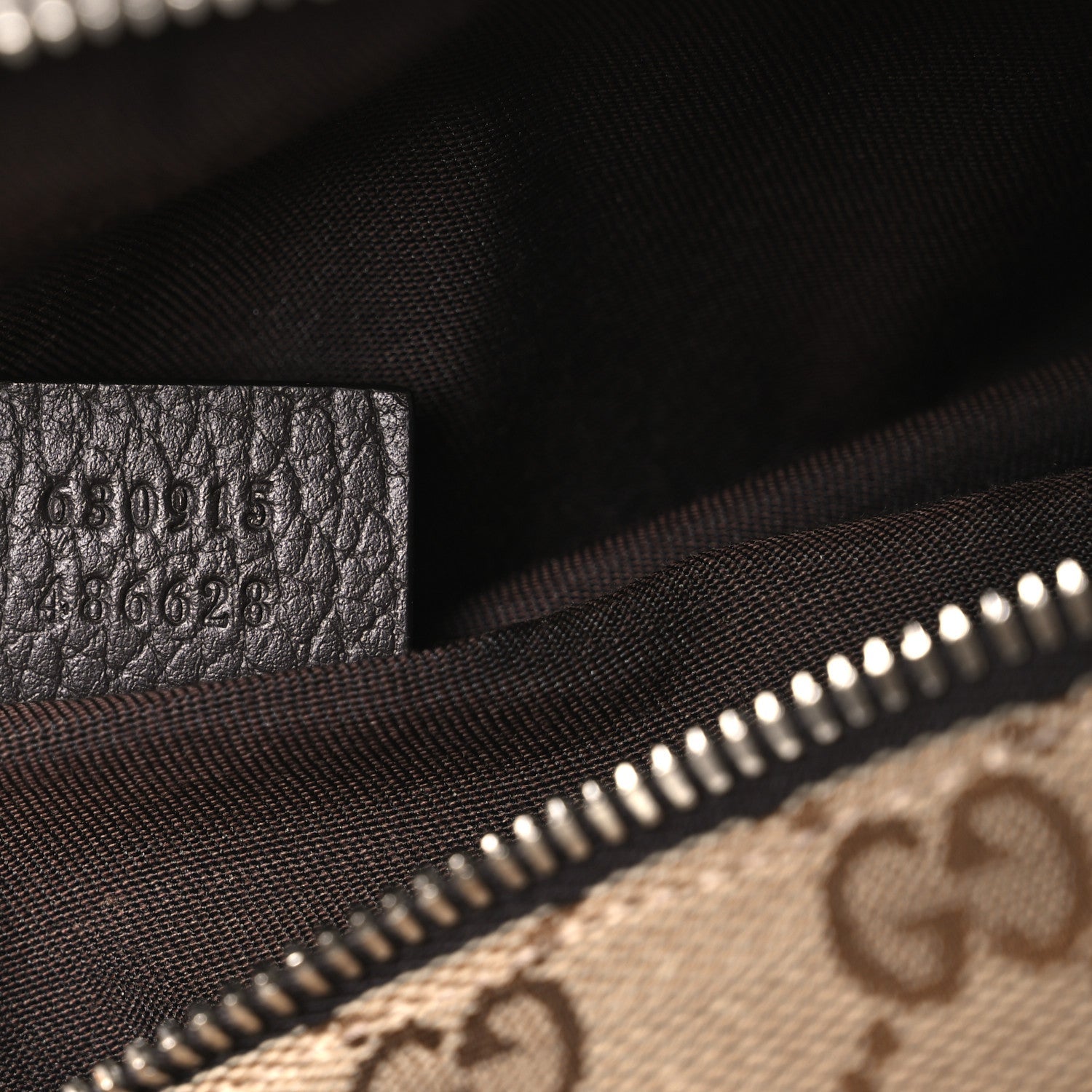 Monogram Dollar Calfskin Waist Pouch Beige Ebony Testa di Moro Marrone Scuro