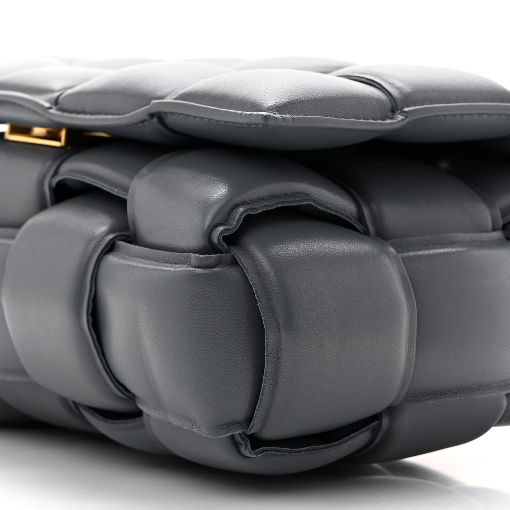 Nappa Maxi Intreccio Padded Cassette Crossbody Bag Thunder