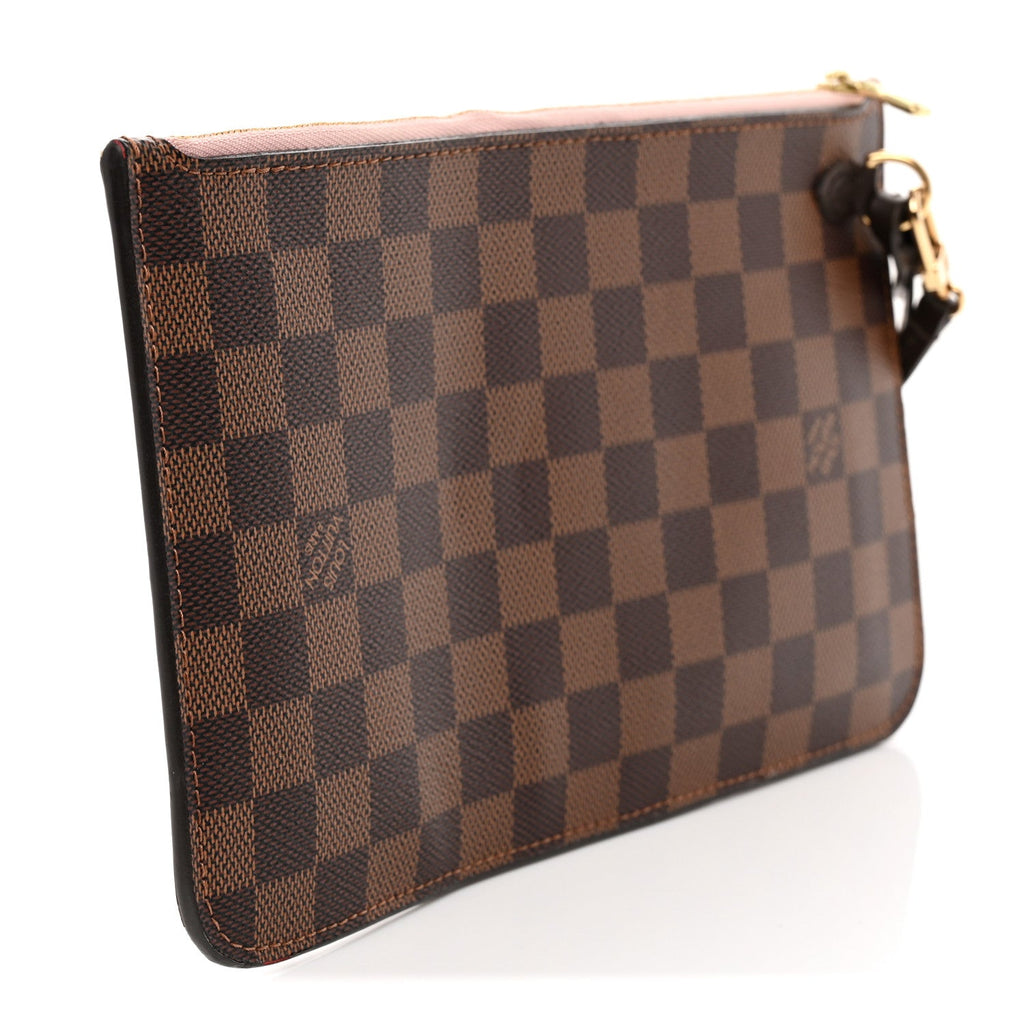 Damier Ebene Neverfull MM GM Pochette Rose Ballerine