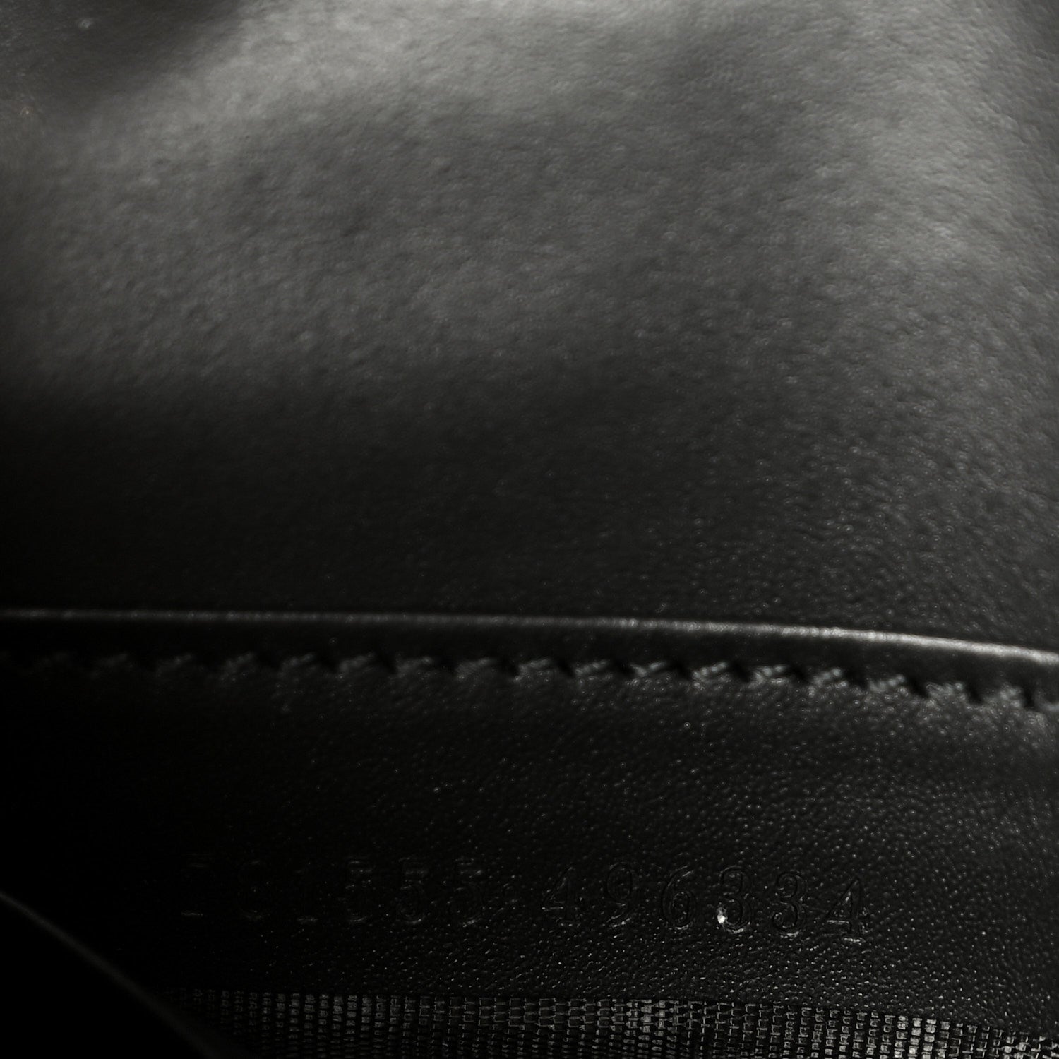 Calfskin GG Debossed Chain Wallet Black