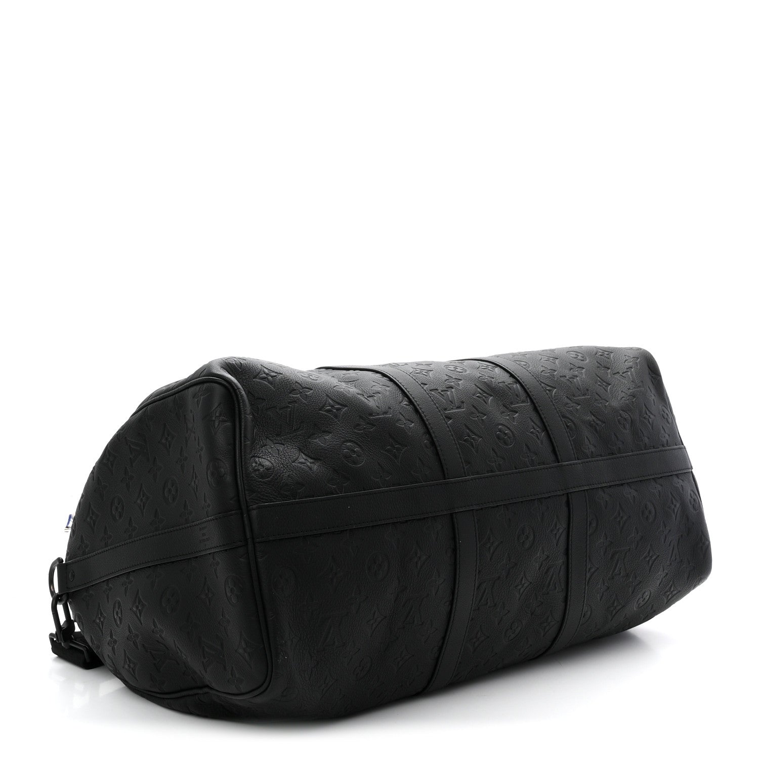 Calfskin Shadow Monogram Keepall Bandouliere 50 Black