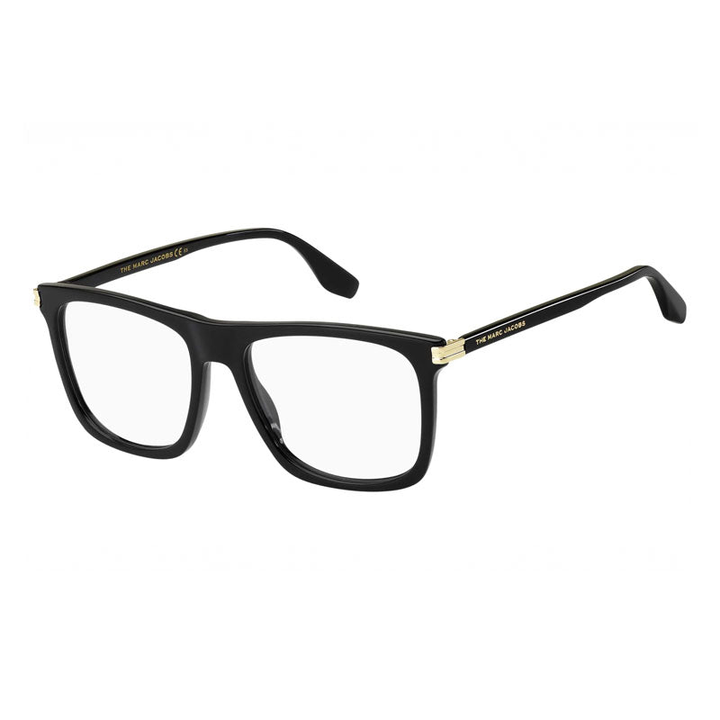 Marc Jacobs Eyeglasses Square Full Rim, Black Frame and Clear Demo Lenses Lens MARC546080700